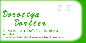 dorottya dorfler business card